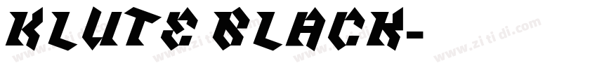 Klute Black字体转换